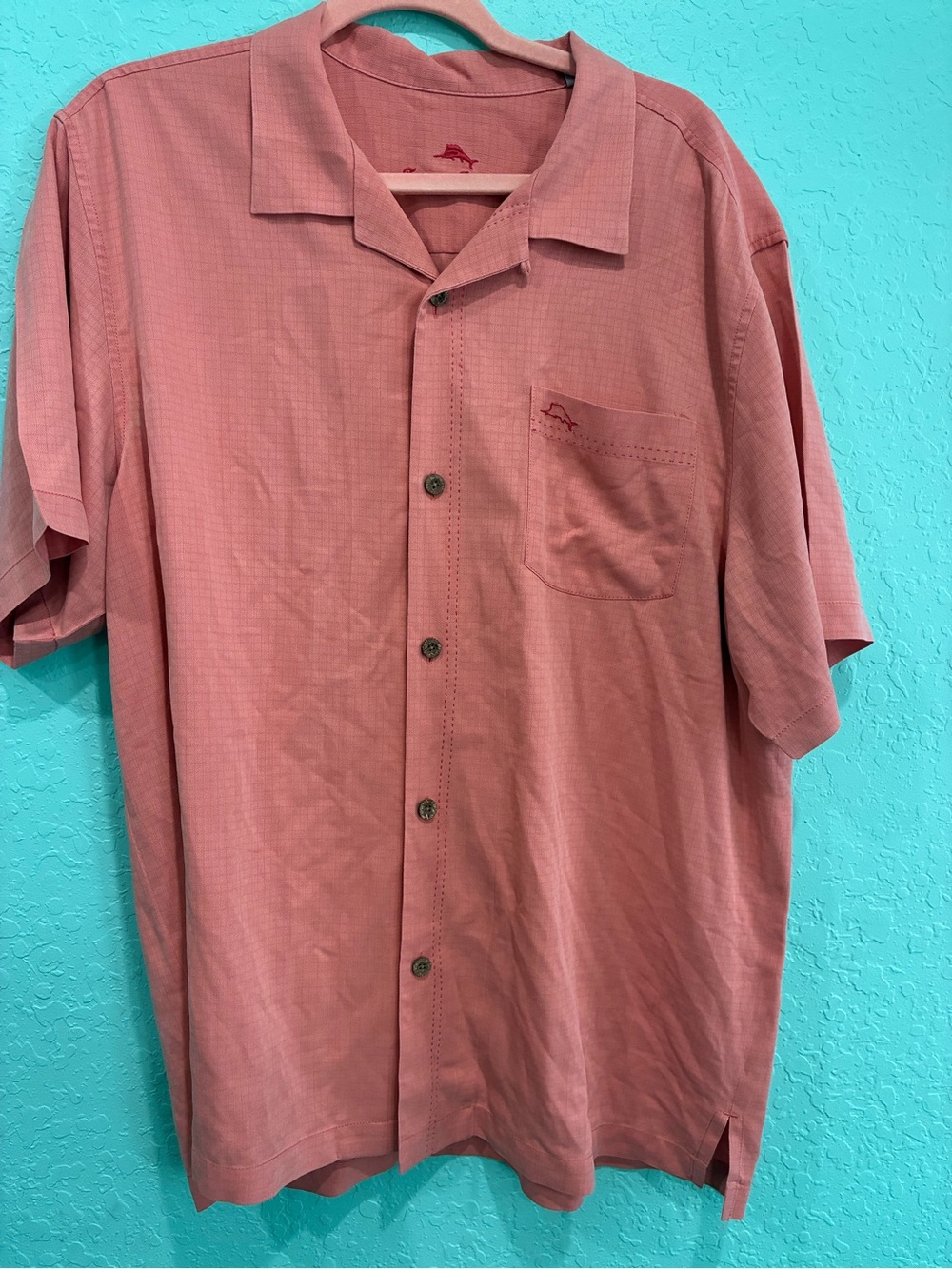 Tommy Bahama Men's Short-Sleeve silk Shirt coral island zone cool max resort